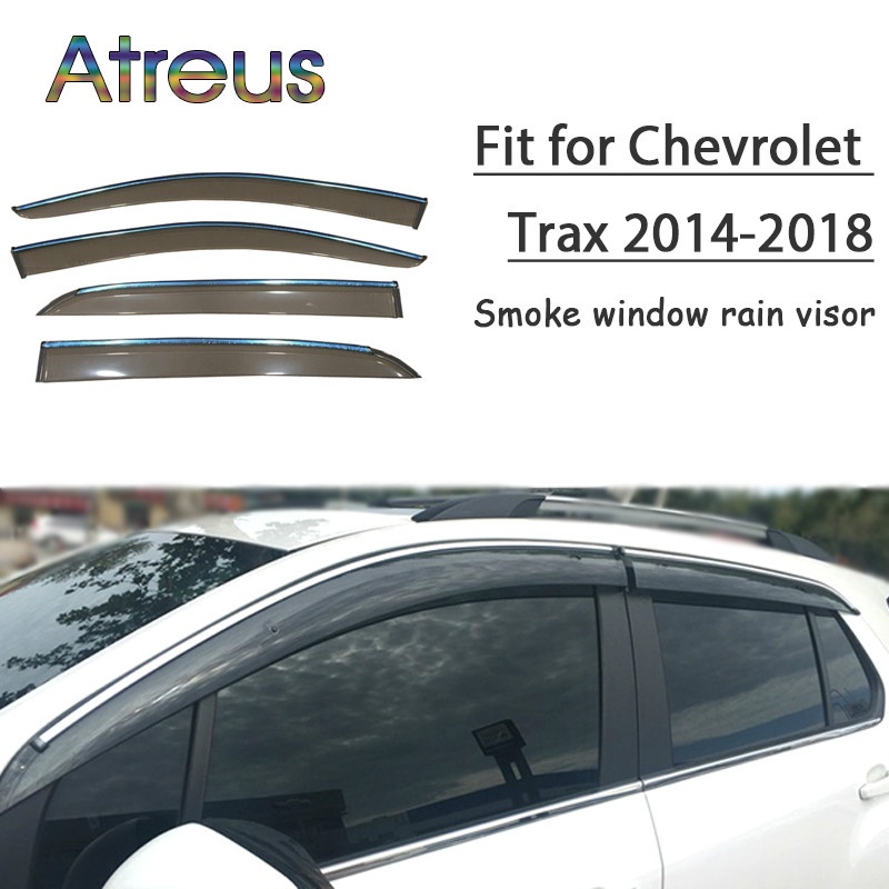 1 Set Visor Pelindung Jendela Mobil Chevrolet Trax Bahan ABS 2014-2018