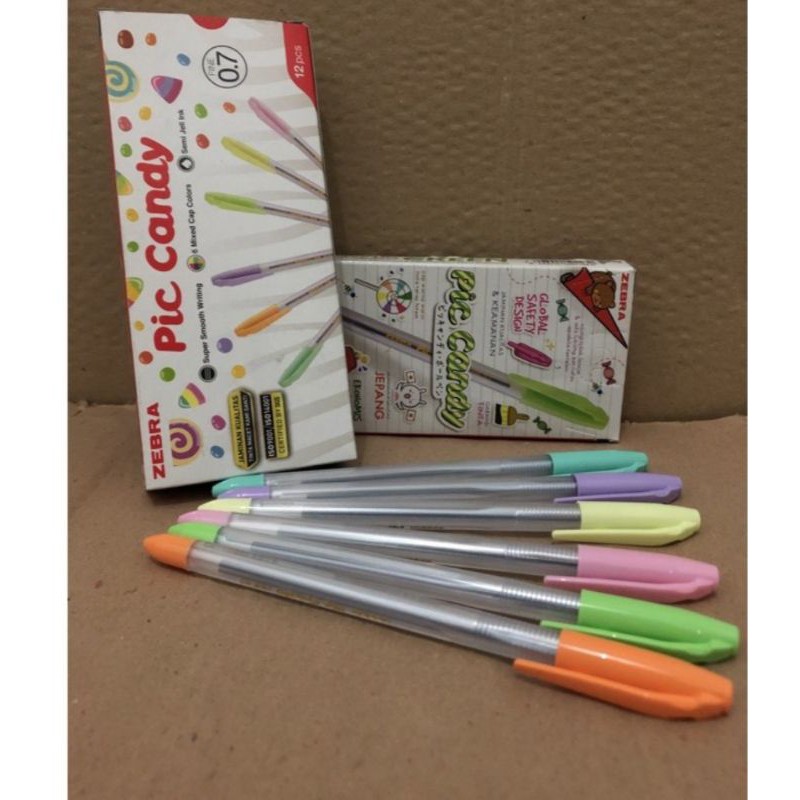 PULPEN ZEBRA PIC CANDY 12 pcs