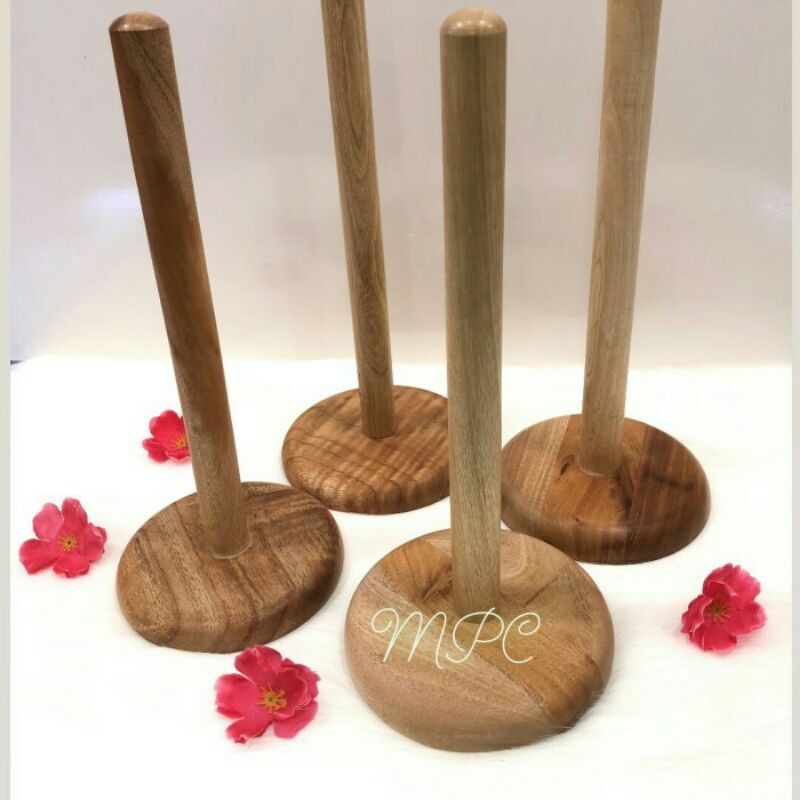 Tusukan Tissue Dapur/Tusukan Tisu/ Roll Tissue/Tempat Tissue Kayu/Tempat Tisu