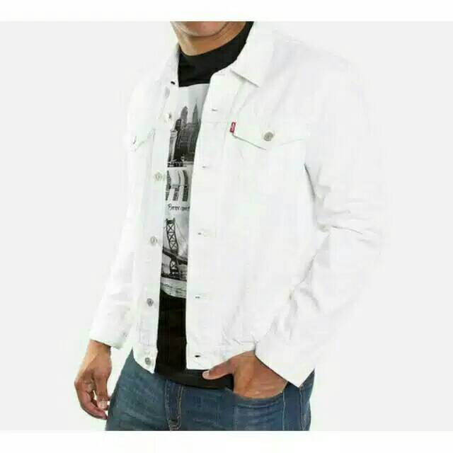 Jaket Levis Putih / Jaket Premium / Jaket keren / Jaket Pria / Jaket Wanita