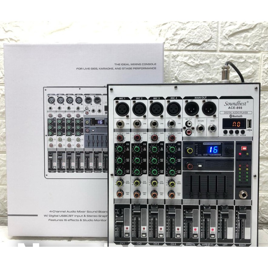 Mixer Audio SoundBest ACE 898 Original 4 Channel Bluetooth