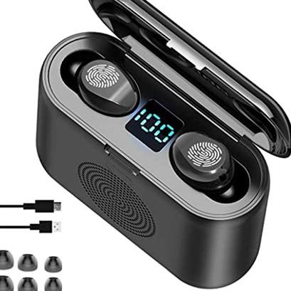 Headset TWS F9 Stereo TWS Bluetooth F9 Headset Bluetooth F9 Headset Powerbank Earphone Bluetooth F9