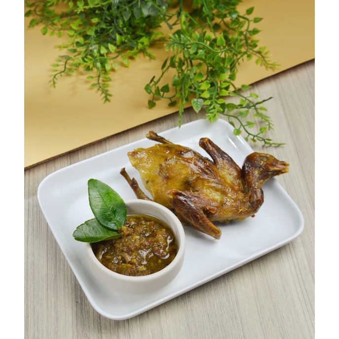 

puyuh jumbo goreng plus sambal