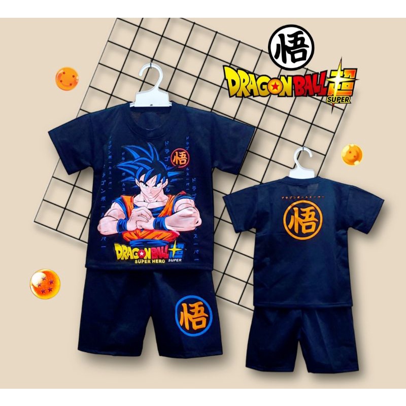 SETELAN ANAK KOSTUM DRAGON BALL PILIHAN WARNA