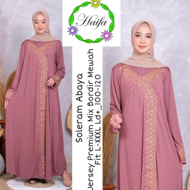 Tamam Maxy Gamis Arabian Super Mewah Dres Muslim Jumbo xxxl Ld 130cm Gamis Jersey Motif Bordir Timbul Arabian Soleram Abaya Gamis Lebaran Remaja Muslimah Terbaru Seragaman Pengajian Murah Dress Wanita Muslimah Syar'i Gamis Polos Tebal Premium Warna Hitam