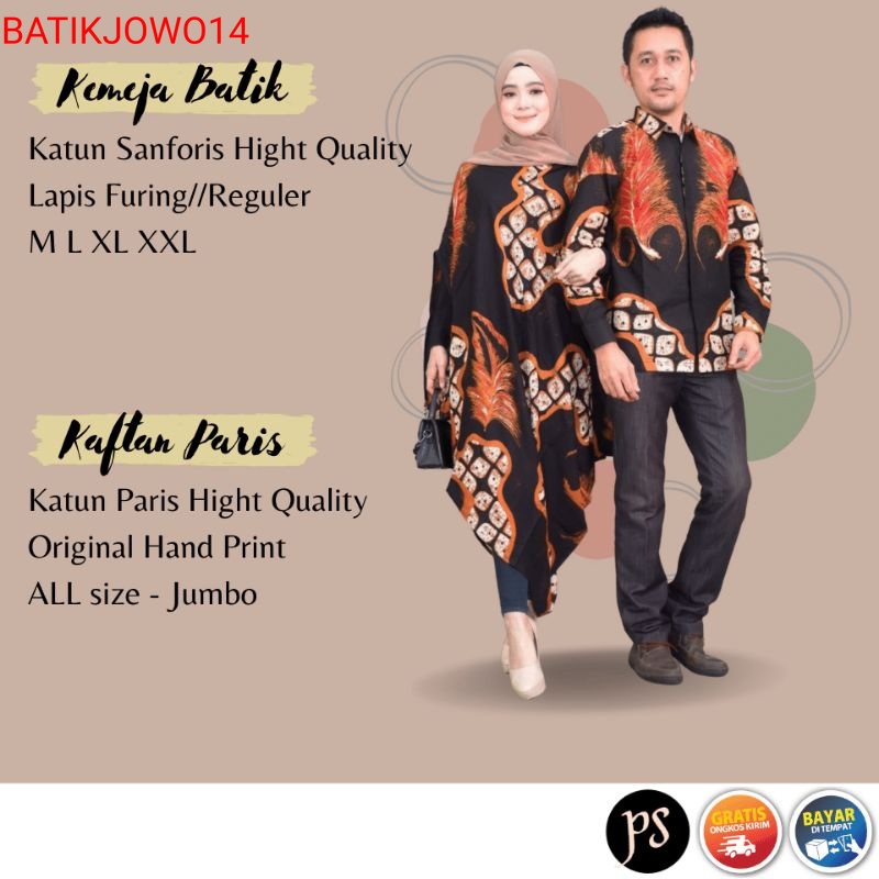 Batik jowo CPL WULUABANG Batik Couple Kaftan Kondangan Murah Asli Solo