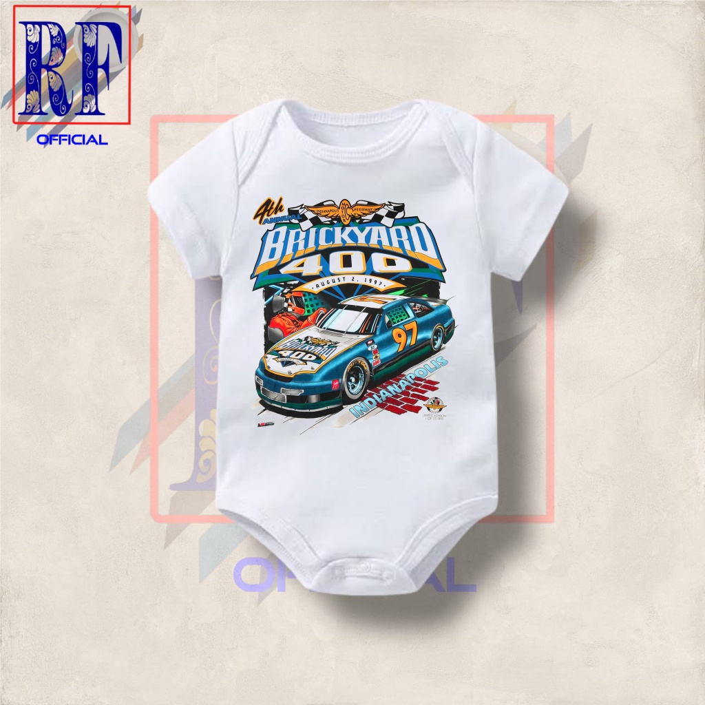 kaos baju bayi NASCAR RUMBLE BRICKYARD tshirt band Metal tee jumper baby kids pendek baju kodok dist