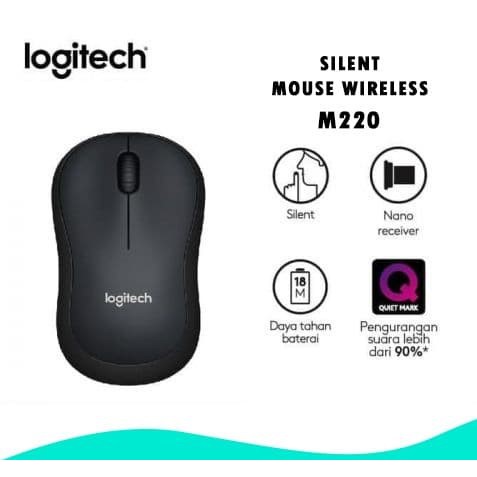 Mouse Logitech Wireless M220 Original