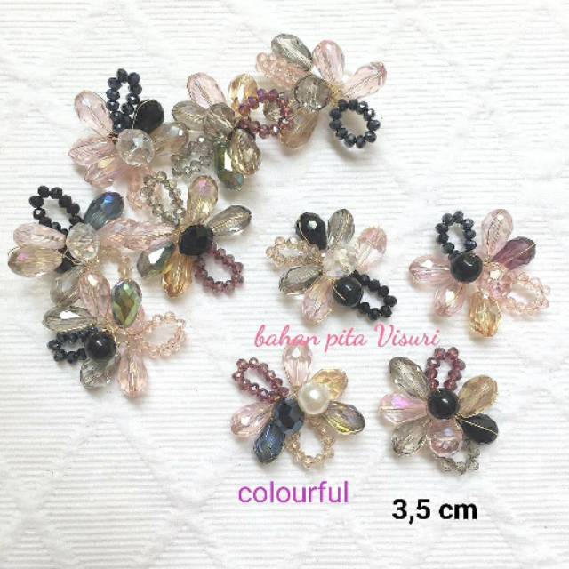 Crystal Mata Mutiara Blink Colourful 3,5 cm