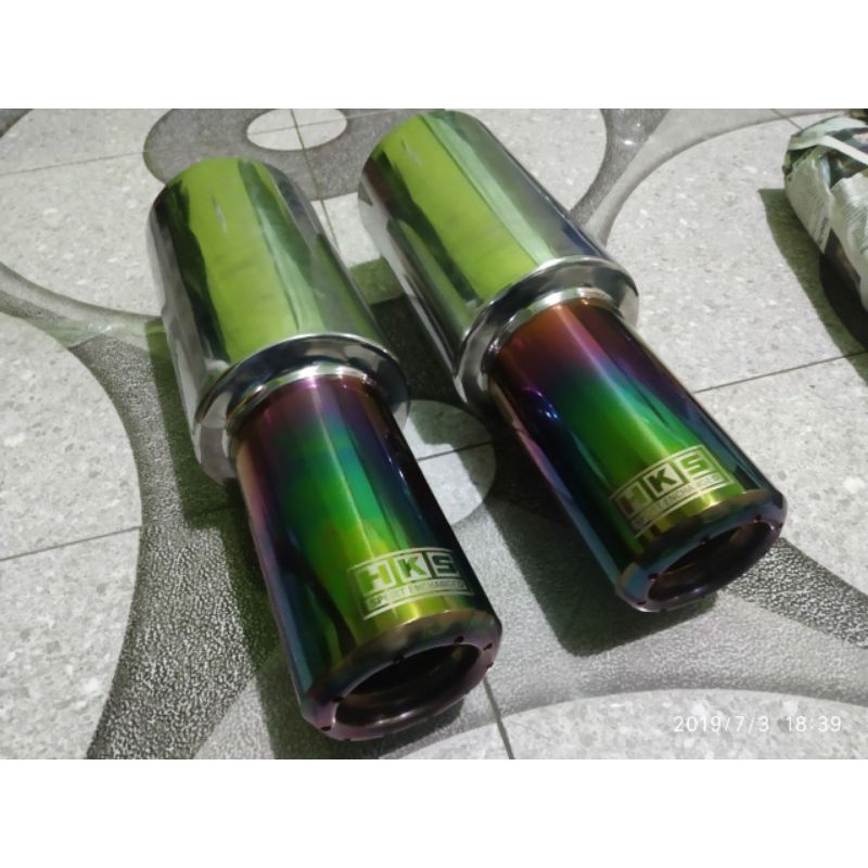KNALPOT MOBIL HKS RACING GRONEL RAINBOW SUARA NGEBAS EMPUK