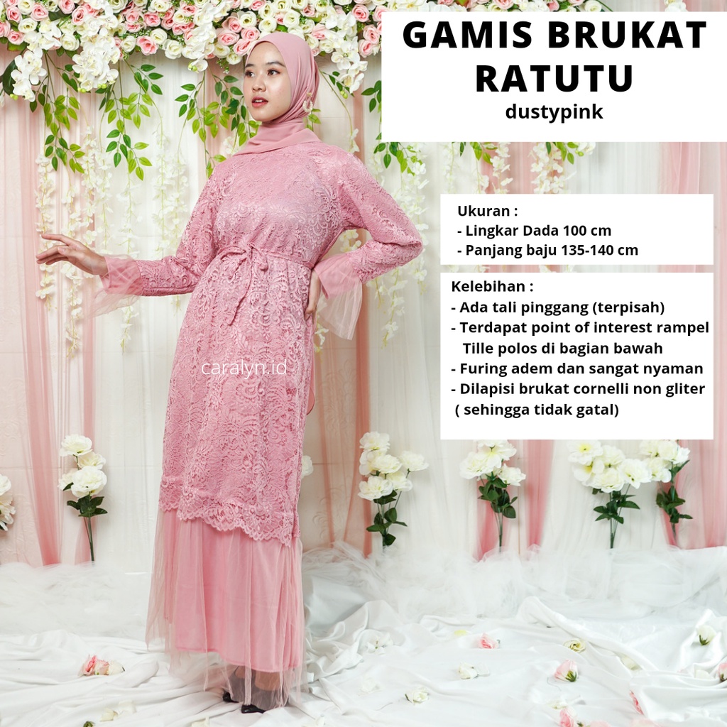 DRESS BRUKAT GAMIS BRUKAT PESTA BRUKAT MEWAH KEBAYA GAMIS SYAR I BRUKAT RATUTU