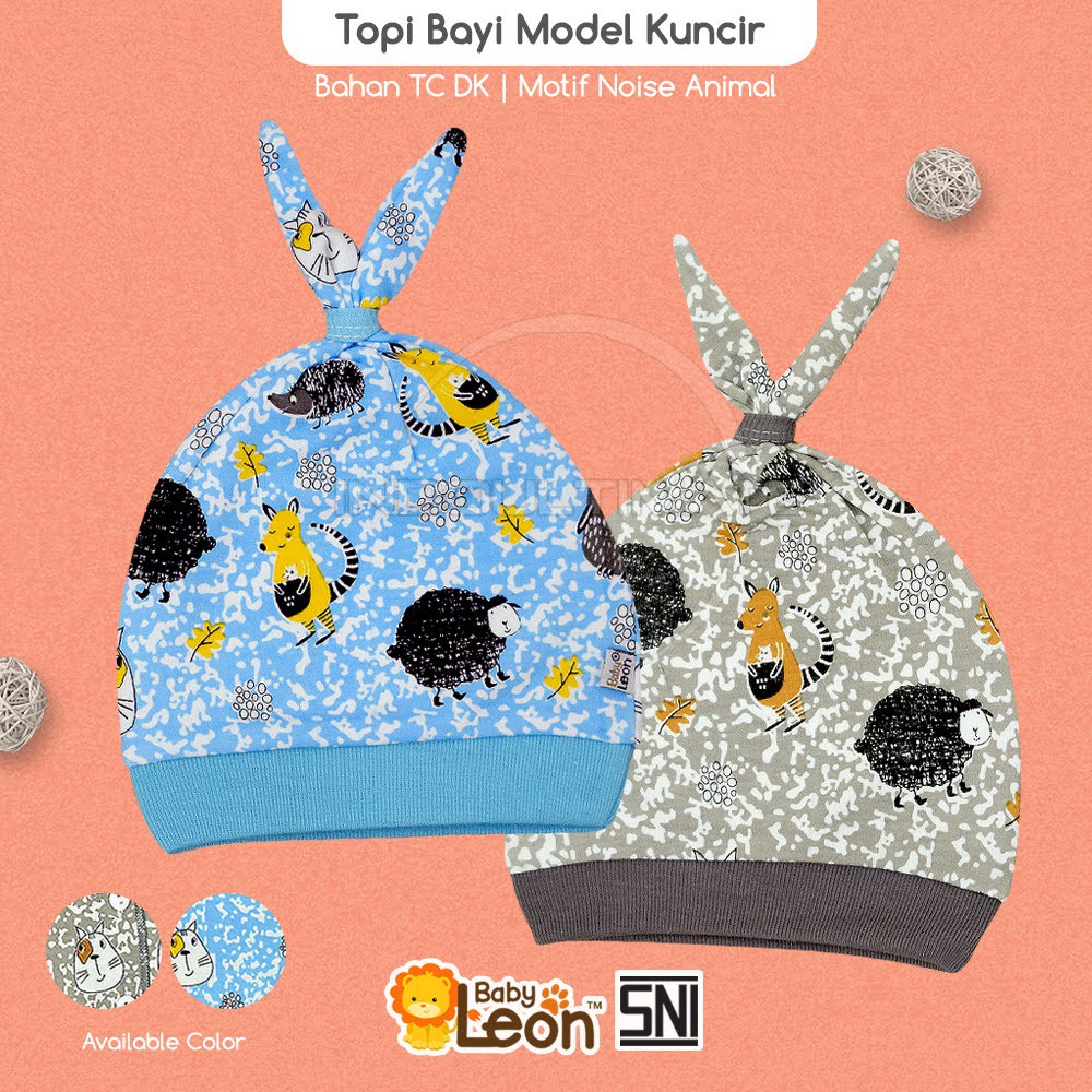 Topi Kuncir Bayi BABY LEON DS-122 Topi Kupluk Bayi Topi Kelinci Bayi Baru lahir Laki Laki Topi Bayi