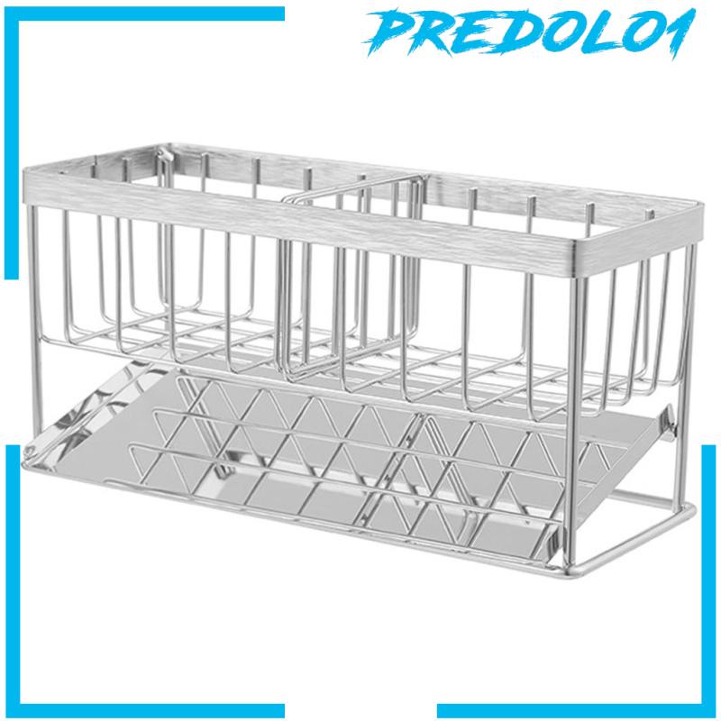 [PREDOLO1] Sink Rack Drying Rack with Drain Tray for Tabletop Kitchen Accessories