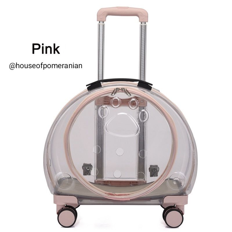 pet stroller trolley dog cat anjing kucing tas jinjing transparan backpack koper hewan