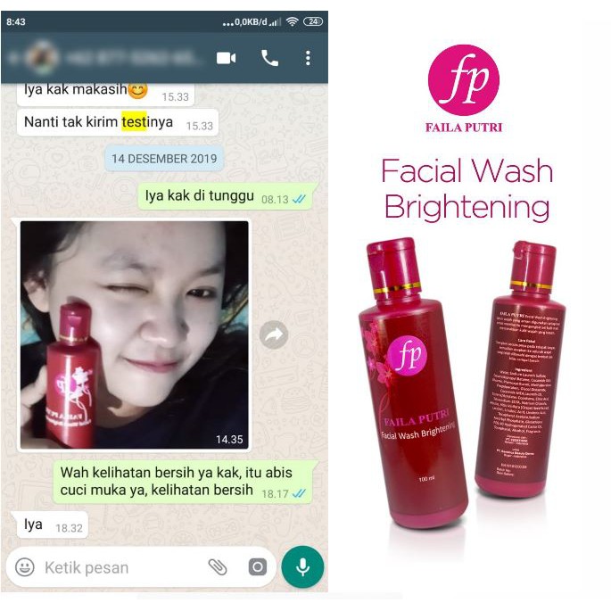 BELI 2 GRATIS 1/facial wash Brightening FP plus pencerah - sabun wajah whitening