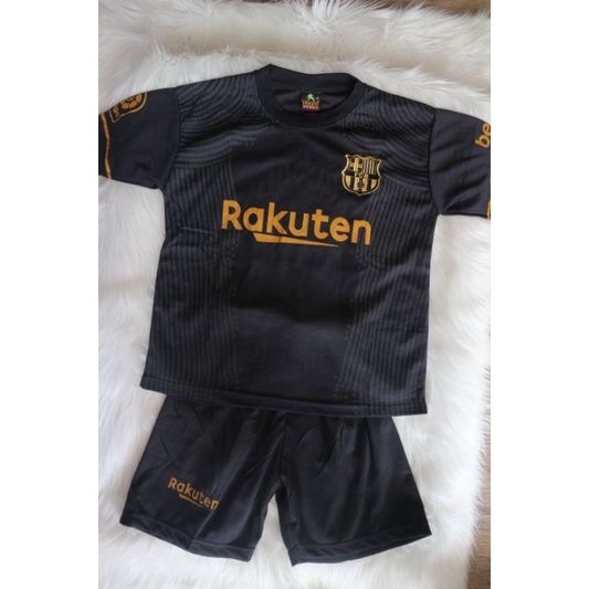 STELAN JERSEY ANAK BARCELONA HITAM NAMESET MESSI