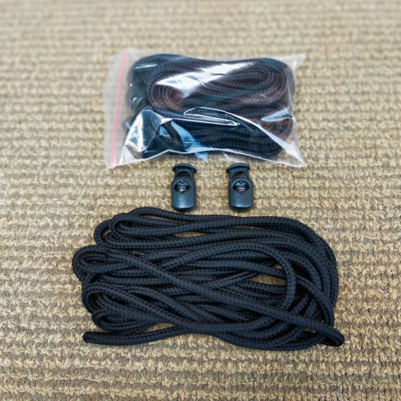 Sepasang Tali Sepatu Bulat Panjang 200Cm 150Cm 120Cm Warna Hitam, Putih, Cream, Cokelat, Tan, Abu Untuk Sepatu Sport, Casual, PDL PDH, Sneakers, Pantofel