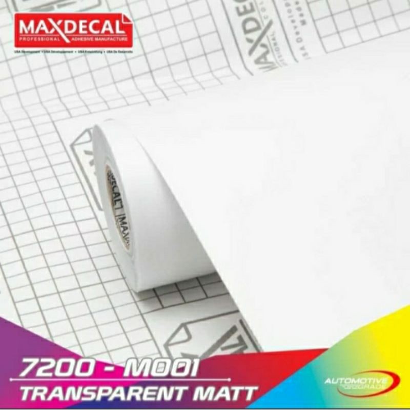 Maxdecal Putih Transparan Doff Meteran