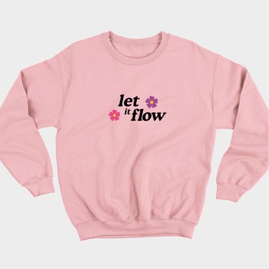 SWEATER WANITA LET IT FLOW  /  SWEATER WANITA TEBAL