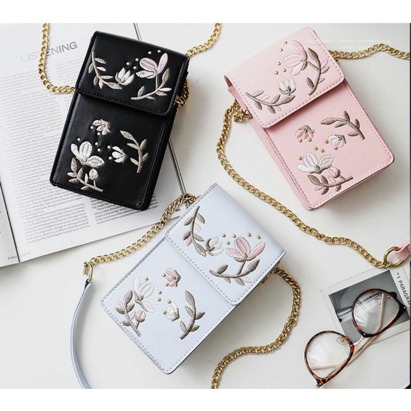 dem_sare - BDS002 POCKET DYLAN Pocket Bag Tas Selempang Wanita Mini Slingbag sakura Tali Rantai Termurah