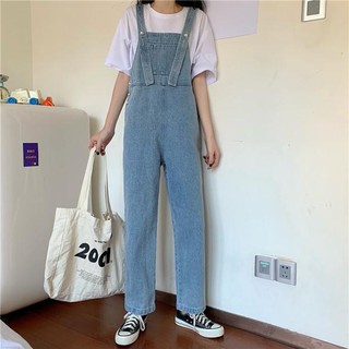  2021  Overall Celana  Panjang Jeans  denim Model  Lurus High 