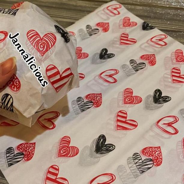 

✿ Kertas Pembungkus Laminasi / Paper Wrap ~ Motif Love ▼