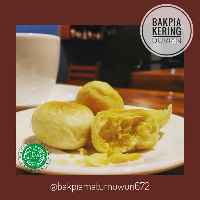 Bakpia Kering Matur Nuwun Jogja Rasa Durian kemasan vakum isi 21 biji