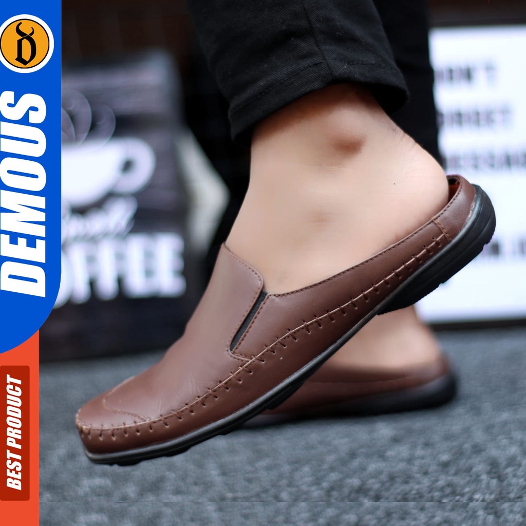 Sepatu Sandal Bustong Pria Casual Kulit Asli Original DEMOUS KAKAROT