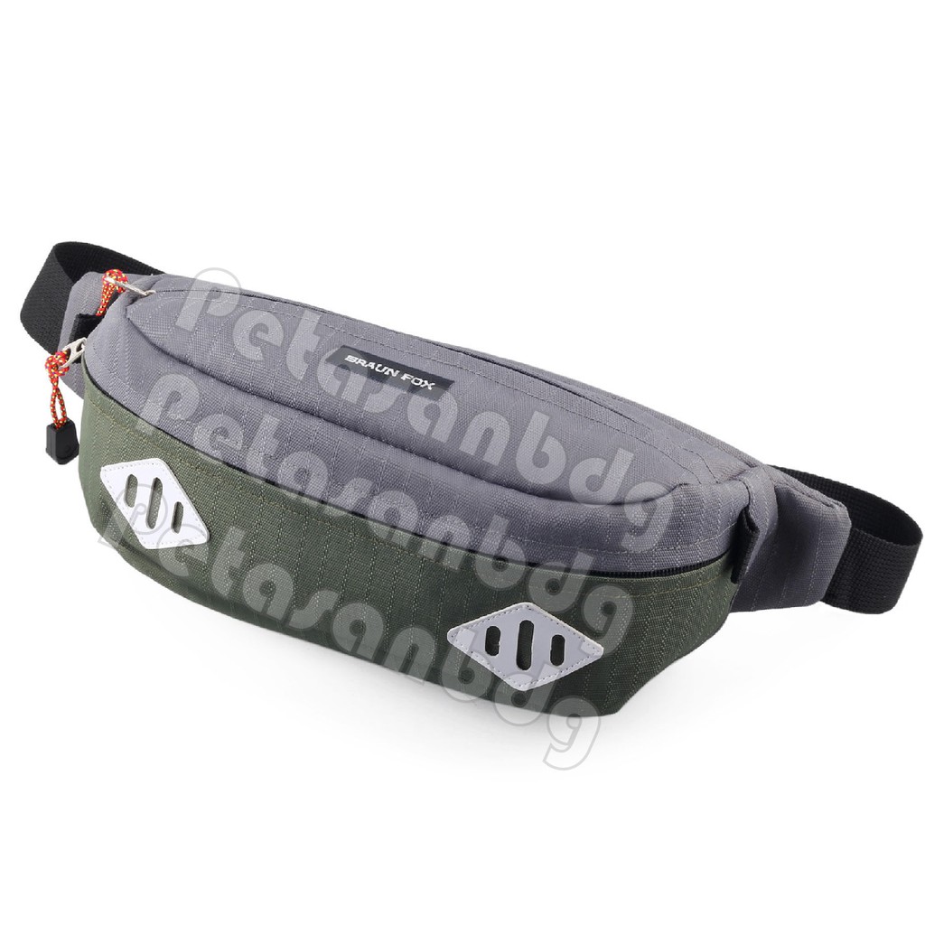 PTS -Tas Pinggang Pria / Tas Fashion Pria Elbrus Original Braun Fox SH - Tas Pinggang Cowok Terbaru