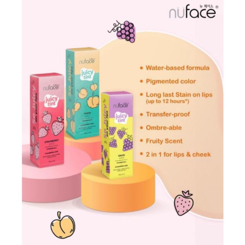 Nuface Juicy Tint - Lip Tint NuFace Tahan Lama 2.3 ml