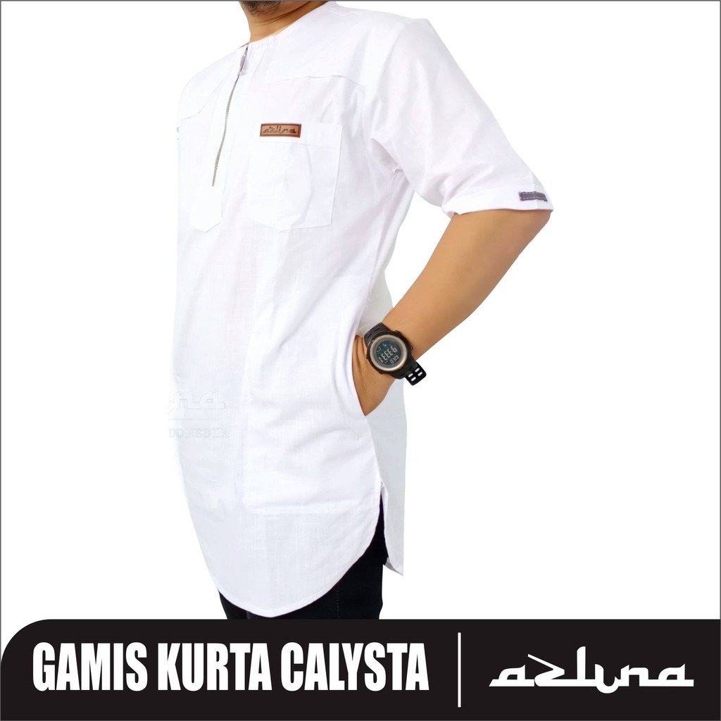 BIG SALE koko kurta ZIPPER - baju muslim pria gamis pria koko dewasa lengan pendek terbaru 2021