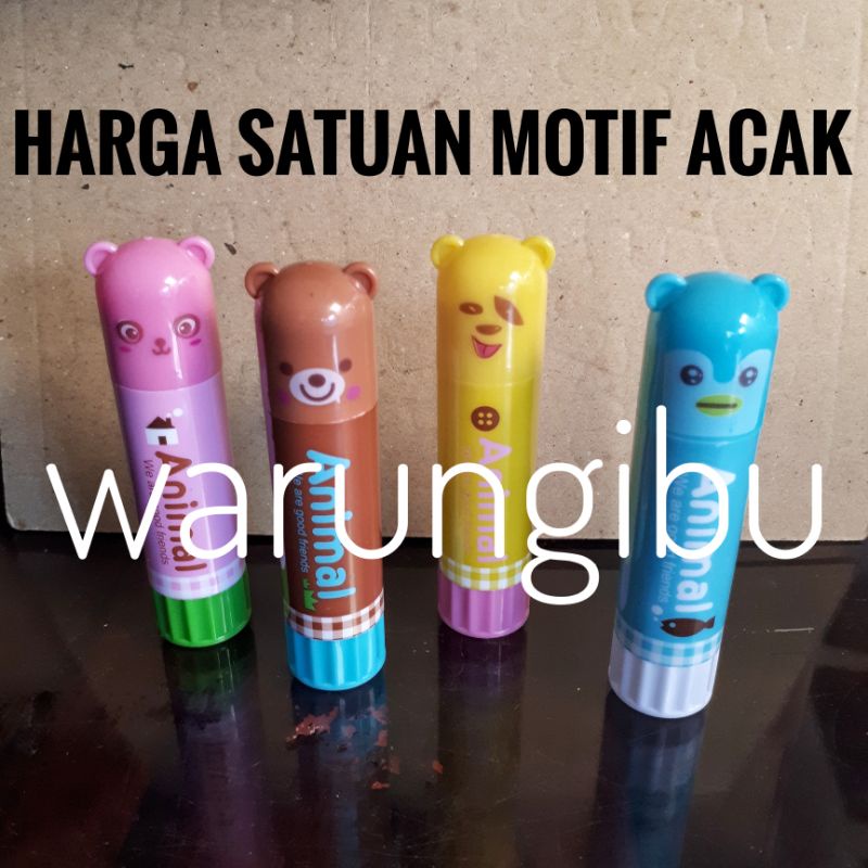 

Animal Glue Stick Lem Kertas Serbaguna Motif Binatang Lucu