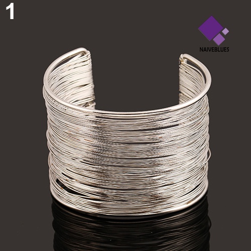 Gelang Multilayer Model Terbuka Bahan Metal Untuk Wanita