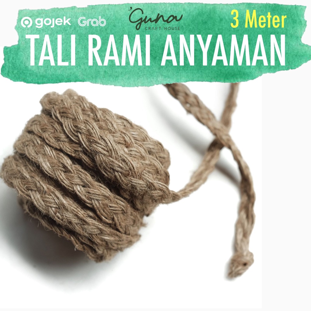 Tali Pita Goni Anyaman - Tali Kerajinan Goni - Dekorasi Vintage Burlap Rope - Dekorasi Rustic