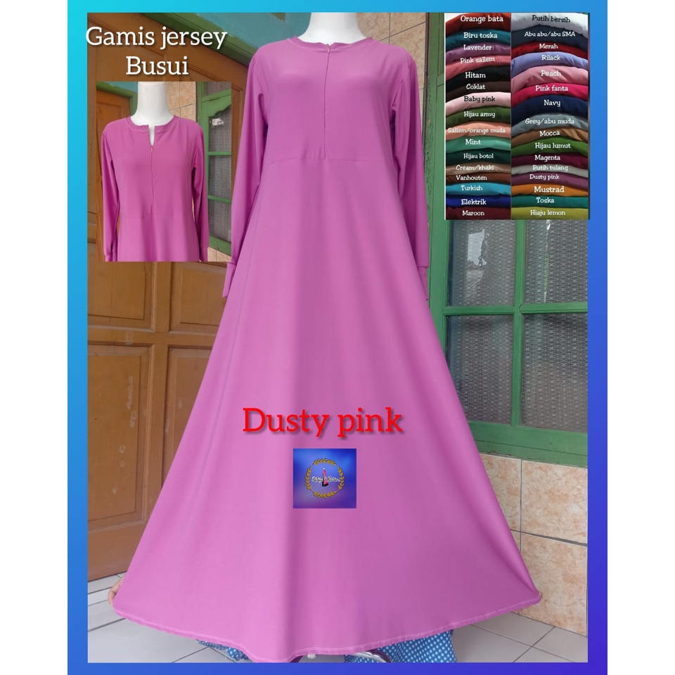 Gamis Jersey Busui Premium All size  xl LD 100 PJ130cm terbaru Fashion Muslim Wanita Inner dress