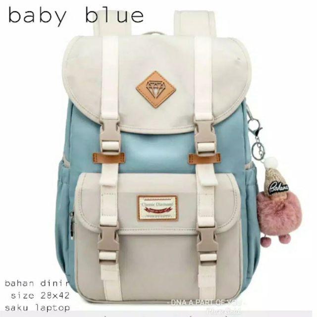 Back Pack Double Decker_Tas Ransel Anak_Lol_Unicorn_Superhero_Paw Patrol_Shopkins Fashion Cewek-Biru