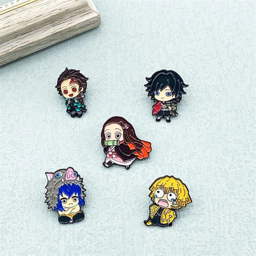 [Elegan] Demon Slayer Lapel Pin Ransel Hadiah Jaket Pin Pakaian Dekorasi Decor Badge Lencana Pin Anime Badge