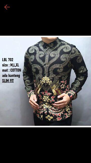 Kemeja Batik Pria Slim Fit Lengan Panjang Luigibatani Baju Batik Pria Slim Fit Katun Lbl702
