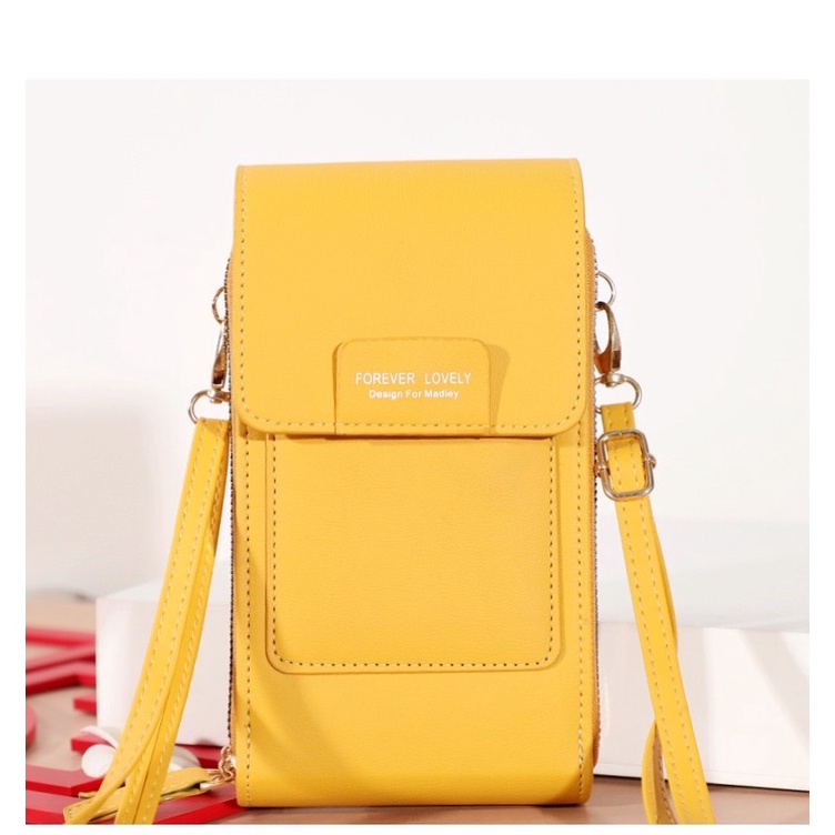 Tas Selempang Kulit Wanita Dompet Hp Cewek Touchscreen Mini Bag FL SJ1208