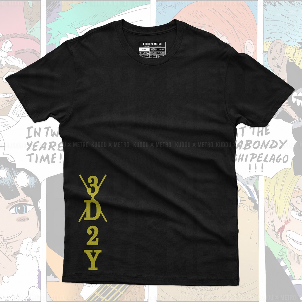 Kaos One Piece Promise 2 Years Gold Anime Manga OnePiece Premium Unisex