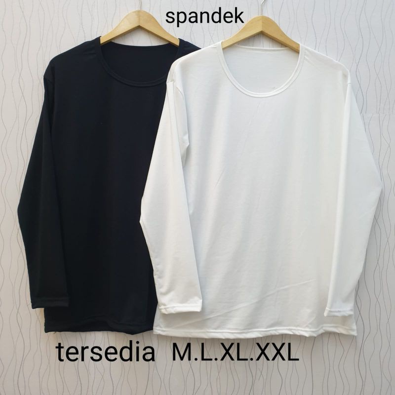 tokoabelgrosir manset tgn pjg uk M,L,XL,XXL bahan spandek kaos bagus