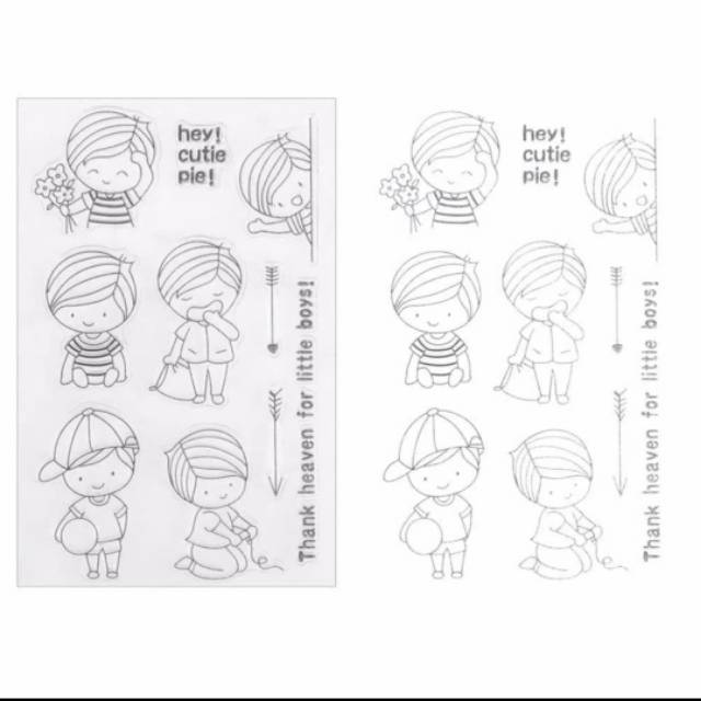 

stempel silikon bening untuk scrapbook dan jurnal