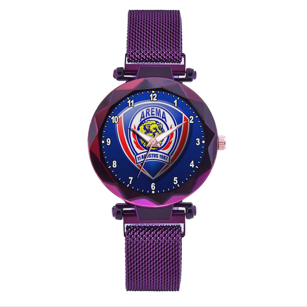 Jam Tangan Wanita Custom - AREMANITA AREMA MOTIF 2 Free Box &amp; Batre Cadangan