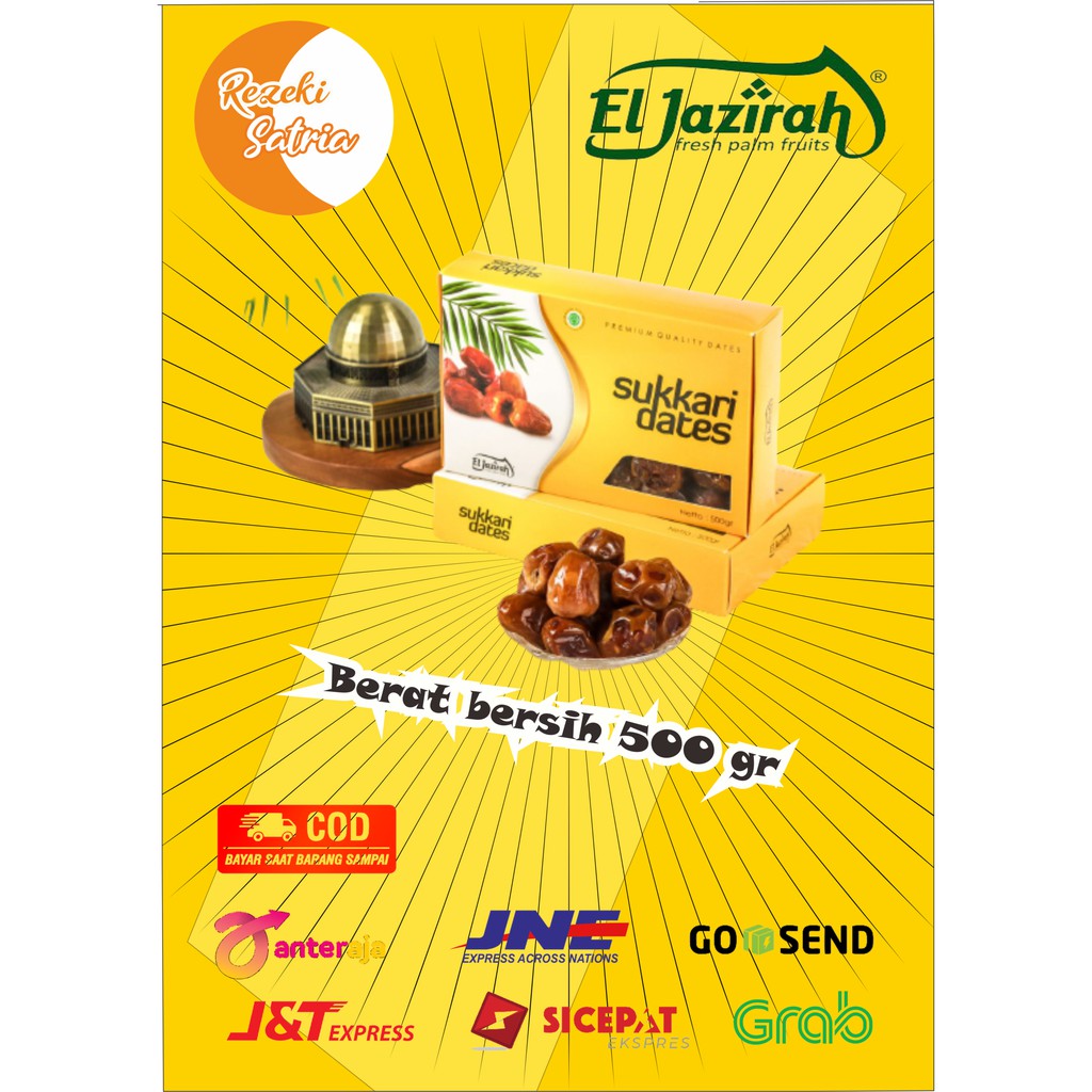 

KURMA ELJAZIRAH SUKARI DATE KEMASAN BOX 500 GR