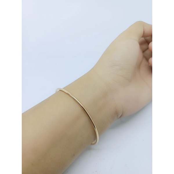 GELANG PERAK ASLI LAPIS EMAS 925/GELANG BANGLE KUPU-KUPU/GELANG SILVER ASLI/GELANG FASHION WANITA