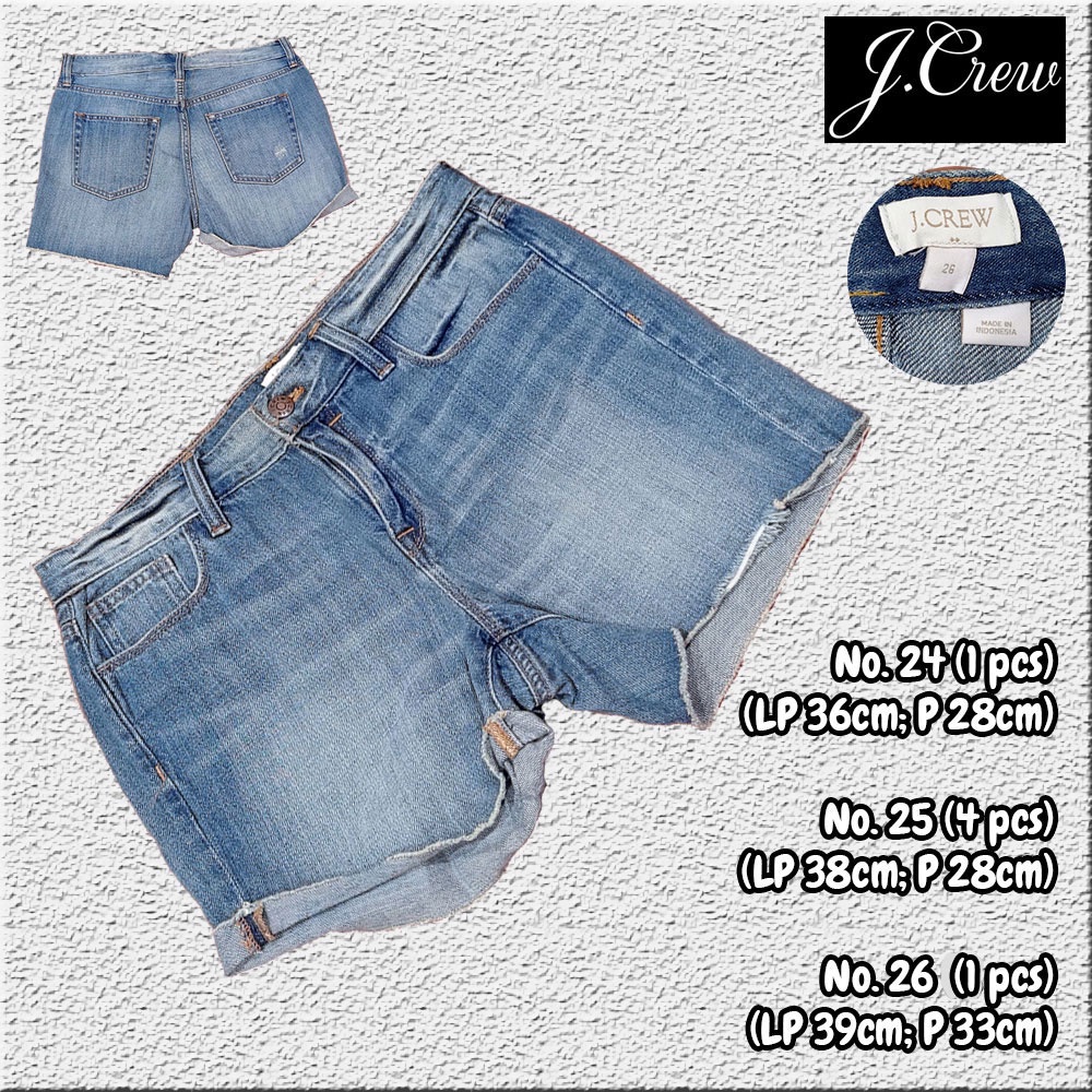 Celana Pendek Jeans Hotpants Cewe Ori J.CREW Biru (280722-E05)