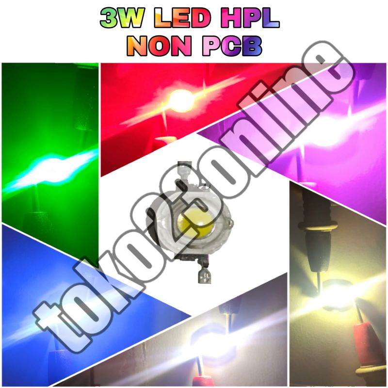 LED HPL 3W NON PCB / LED HPL UV NON PCB / LED HPL NON PCB / LED HPL NON PCB 3 W 3W / LAMPU LED HPL N