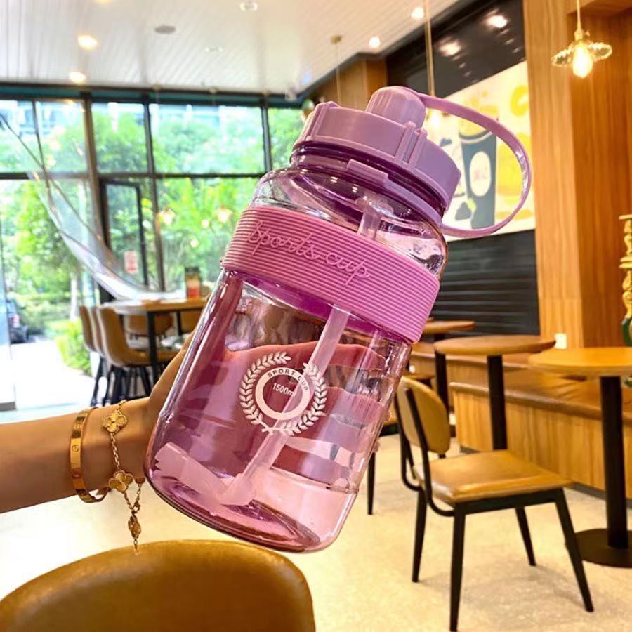 Botol Minum Sport 1Liter 2Liter Dengan Stiker Lucu 1L 2L 1000 2000 ML Outdoor Motivasi Olahraga Viral LADALA