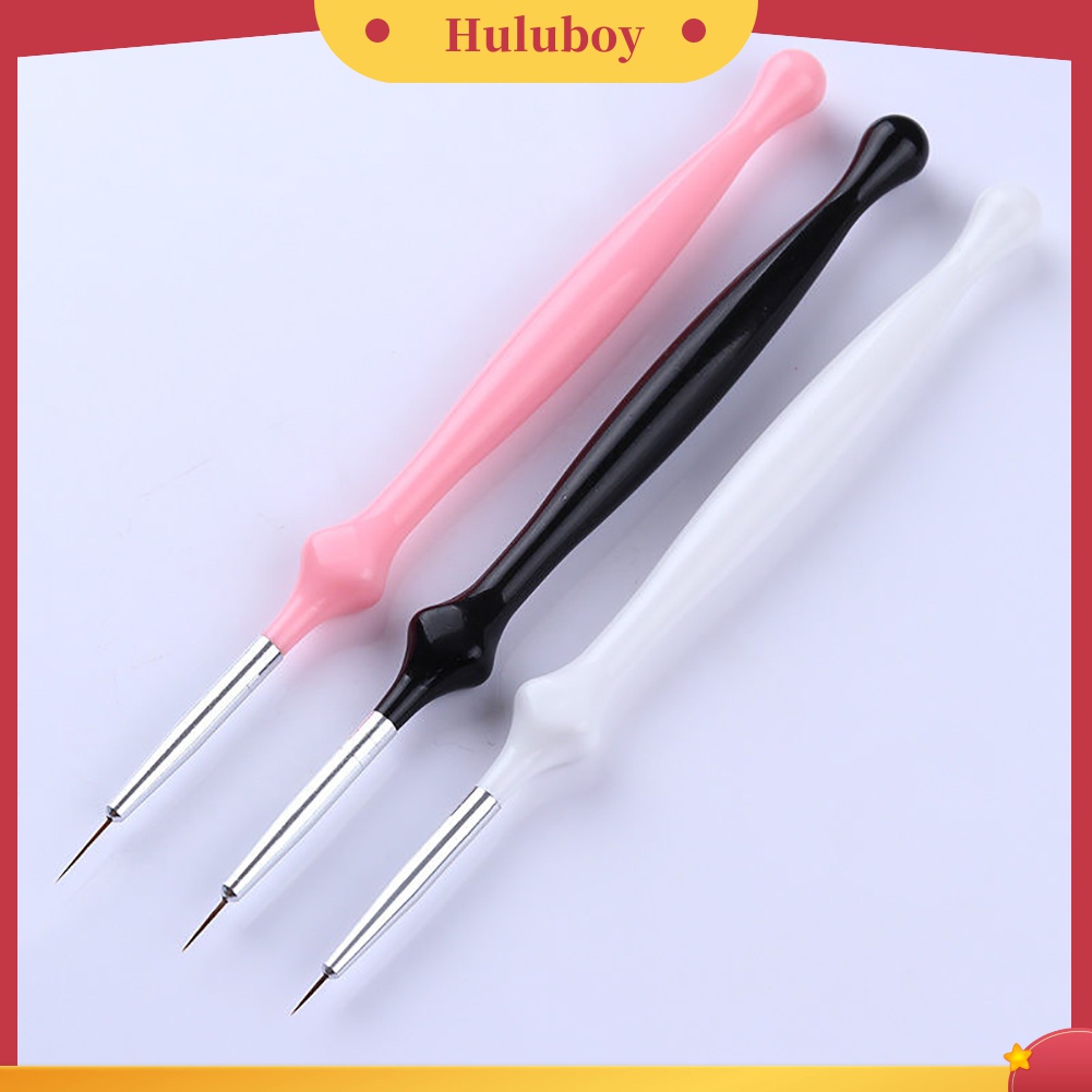 Huluboy Huluboy♡ 3pcs Pen Brush Nail Art Manicure DIY Gagang Kayu