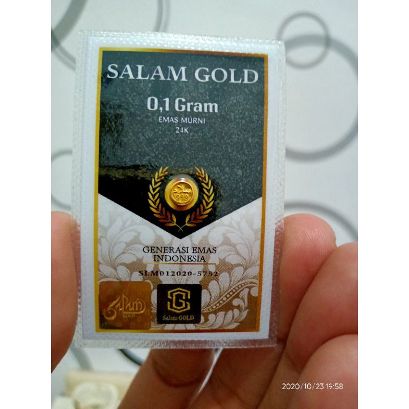 Emas 24 karat Salam Gold 0.1 gram bukan minigold eoa gold emas mini